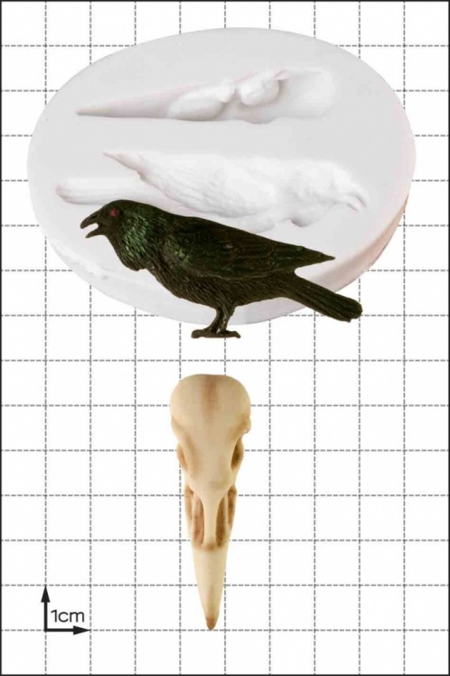 'Raven & Skull' Silicone Mould